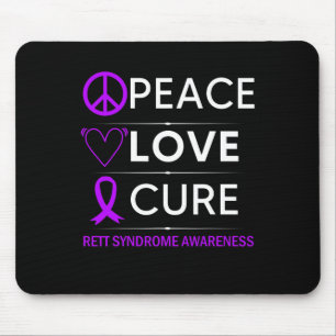 Mousepad Síndrome de Consciência Paz Amor Puro Fita Roxo