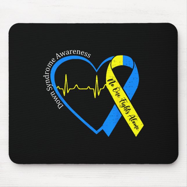 Mousepad Síndrome de down conscientização trissomia 21 home (Frente)
