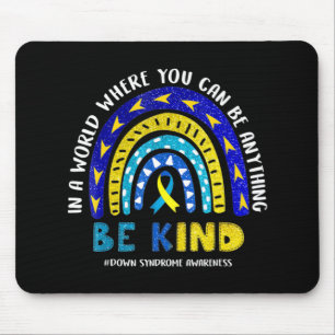 Mousepad Síndrome de Down Sensibilização Fita Boho Amarelo 