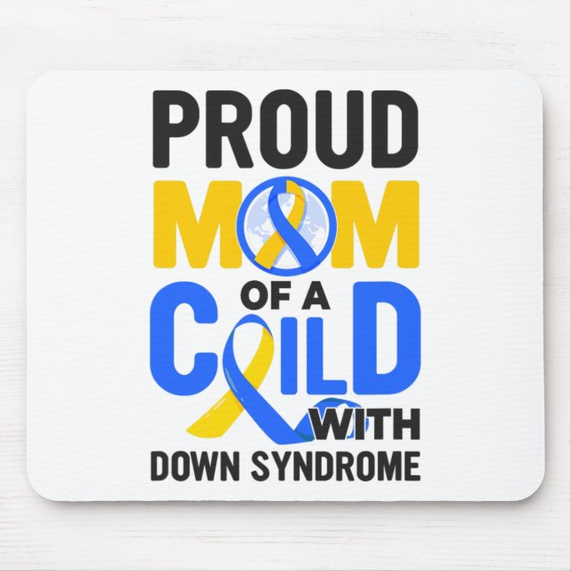 Mousepad Síndrome de Down Sensibilização Orgulhosa Mãe (Frente)