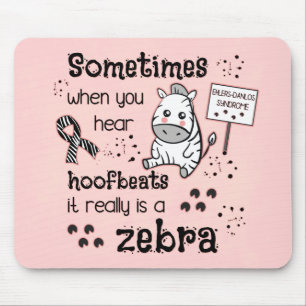 Mousepad Síndrome de Ehlers-Danlos Sensibilização Zebra