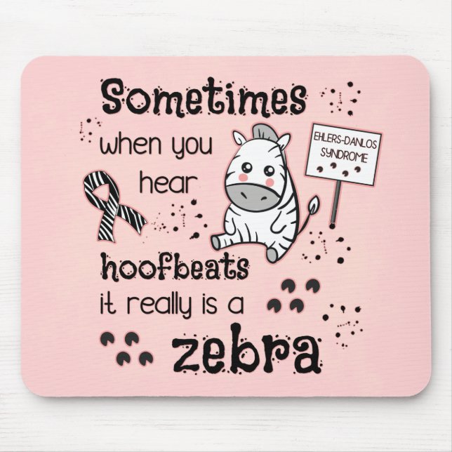 Mousepad Síndrome de Ehlers-Danlos Sensibilização Zebra (Frente)