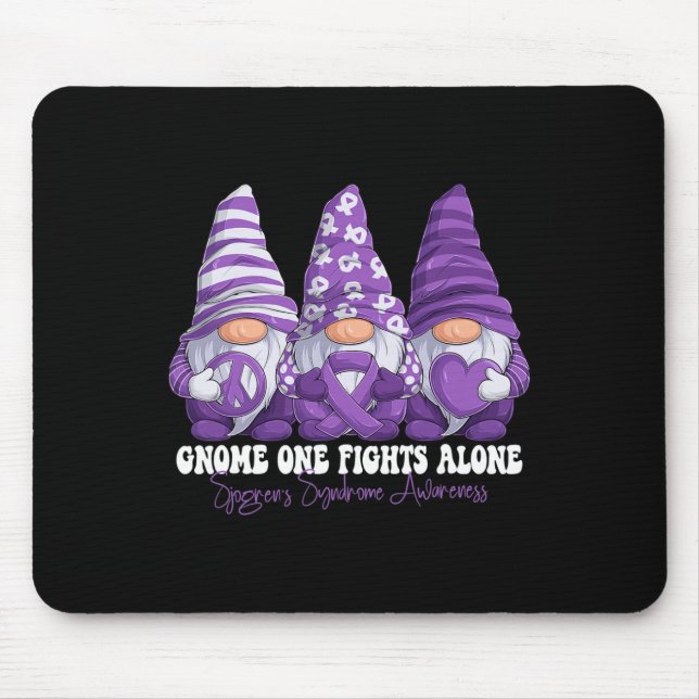 Mousepad Síndrome de Sjogren Mês de Consciência Roxo Fita G (Frente)