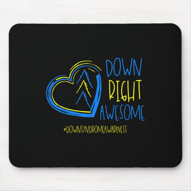 Mousepad Síndrome Nacional para Baixo Consciência Mês para  (Frente)