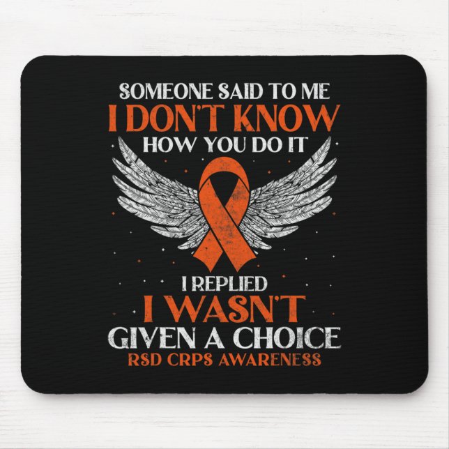 Mousepad Síndrome Regional Complexa de Dor Consciência CRPS (Frente)