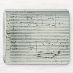 Mousepad Sinfonia de Beethoven 9a, manuscrito da música