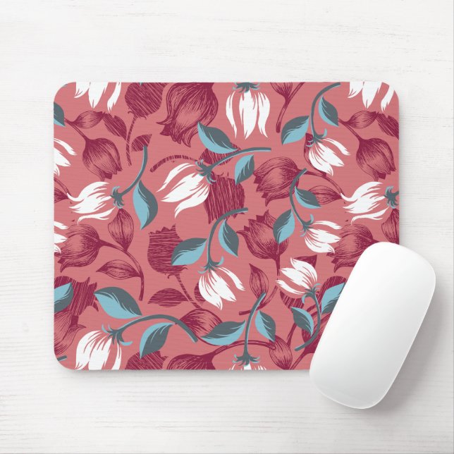 Mousepad Sinfonia de Tulip: Padrões Florais (Com mouse)