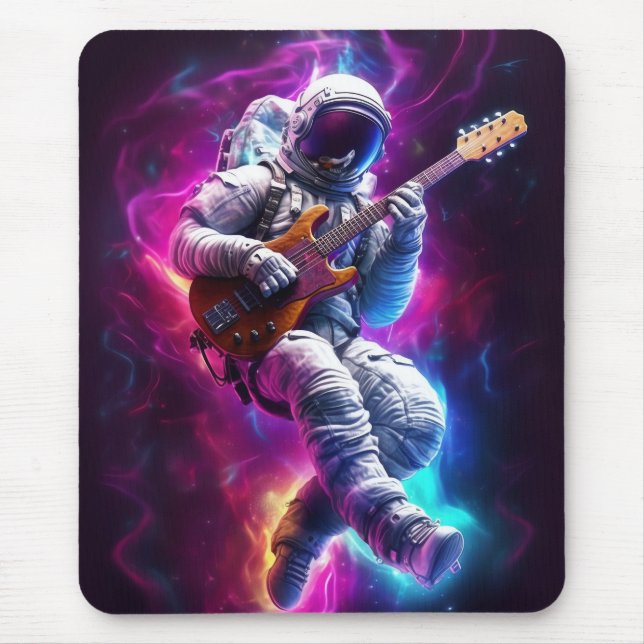 Mousepad Sinfonia do Void | Astronauta Neon Cyberpunk (Frente)