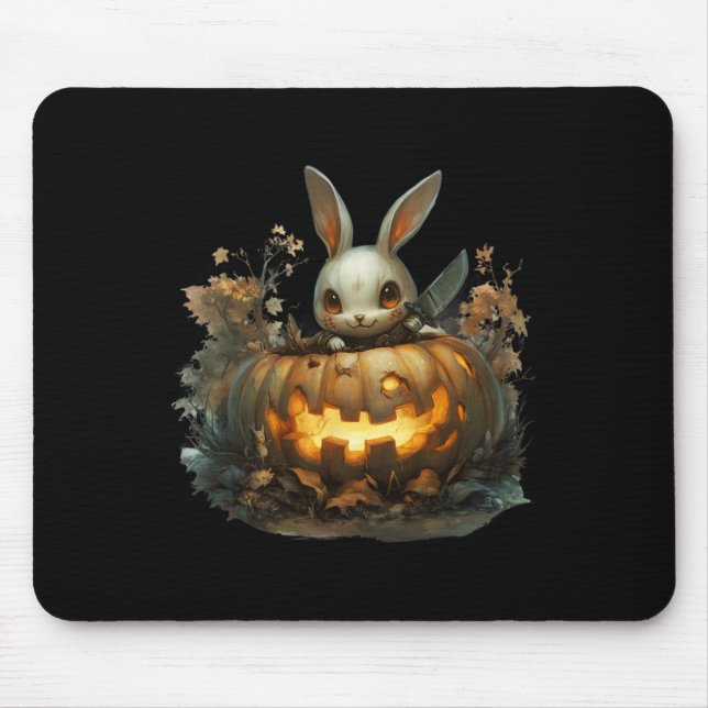 Mousepad Sinister Bunny Mayhem Assustador Bunny Pumpk do Ha (Frente)