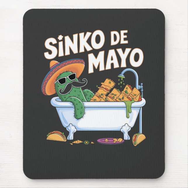 Mousepad Sinko de Mayo Cinco De Mayo Cactus Funny (Frente)