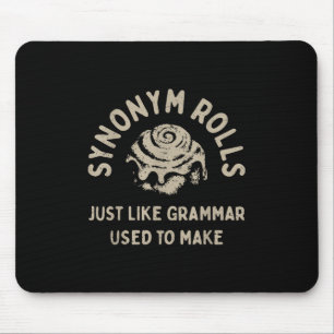Mousepad Sinônimo Rolls Piada Rolls Cinnamon Rolls Grammar