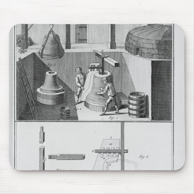 Mousepad Sinos da carcaça, ilustração 'de Encyclopedia (Frente)