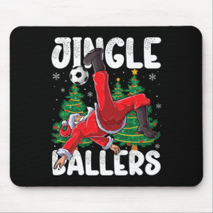Mousepad Sinos Tilintam Santa Futebol Natal Futebol Xadrez