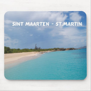 Mousepad Sint Maarten - cena da praia de St Martin