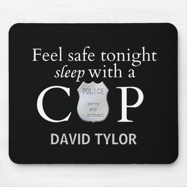 Mousepad Sinta-se seguro hoje à noite! (Frente)