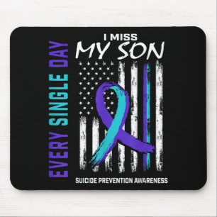 Mousepad Sinto falta do meu filho na prevenção de suicídio