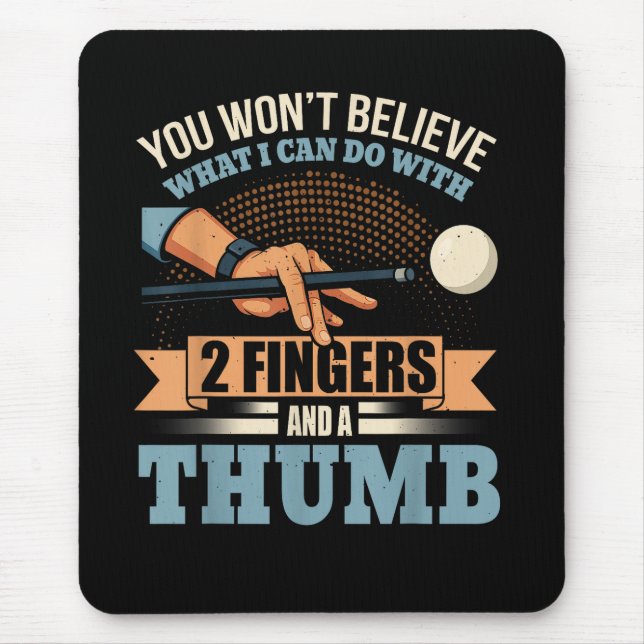 Mousepad Sinuca de Bilhar Divertida (Frente)