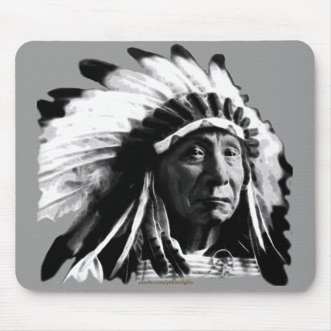 Mousepad Sioux - Chefe Histórico Nativo Americano Joseph (Frente)