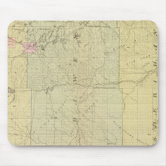 Mousepad Sioux, Dawes e Sheridan County, Nebraska (Frente)