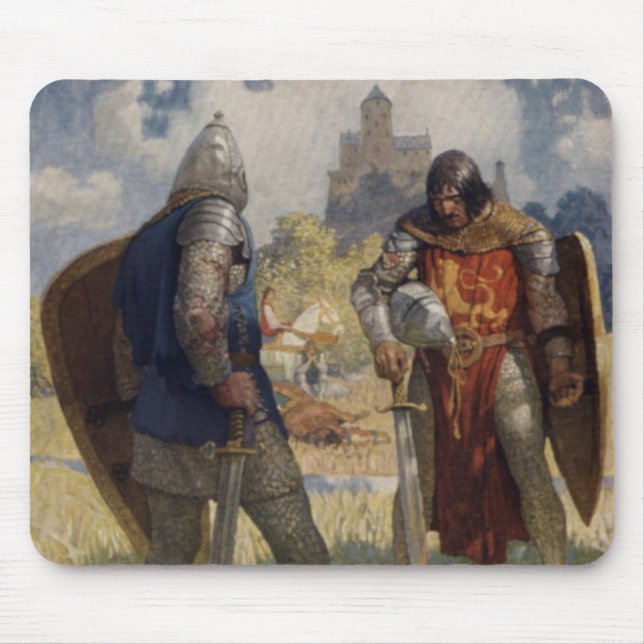 Mousepad Sir Launcelot du Lake, cavaleiro da Mesa redonda (Frente)