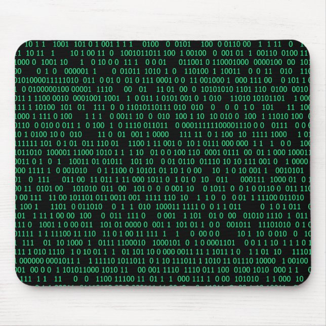 Mousepad Sistema Numerário Binário Verde (Frente)