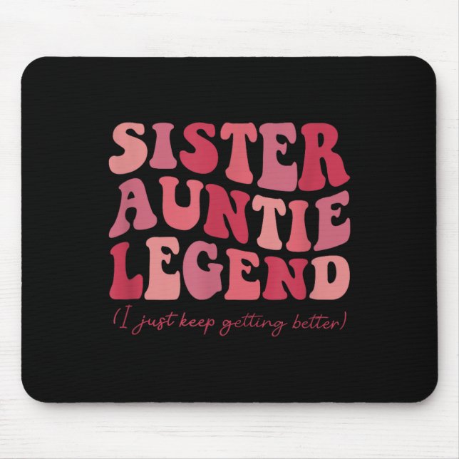Mousepad Sister Auntie Legend Groovy Funny Cool Aunties Clu (Frente)