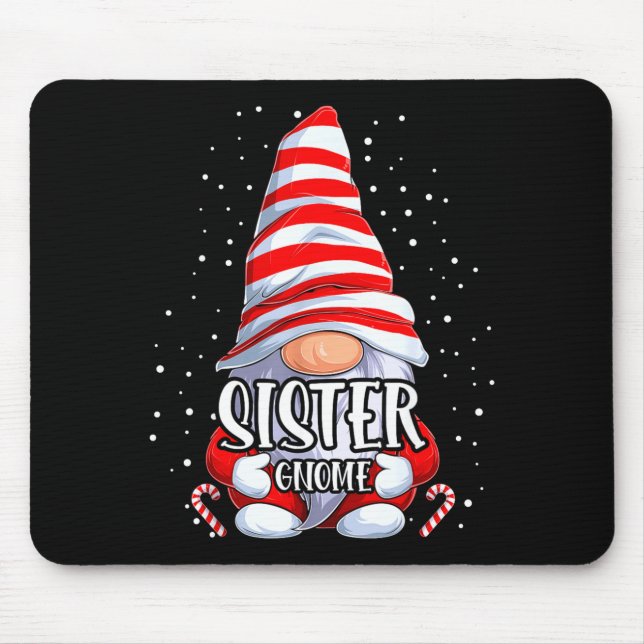 Mousepad Sister Gnome Christmas Pajamas Matching Family Gro (Frente)