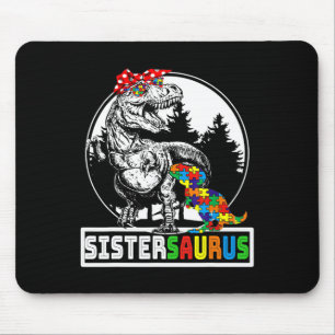 Mousepad Sistersaurus T Rex Dinossaur Irmã Saurus Autism A