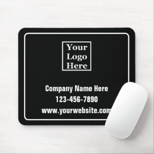 Mousepad Site de logotipo da empresa Black & White
