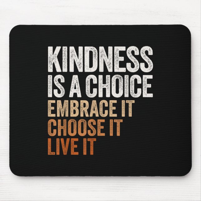 Mousepad Sitive Message Retro Kindness Vintage Motivational (Frente)