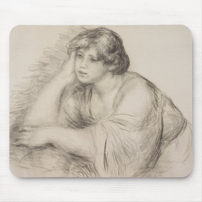 Mousepad Sitting Girl (por Pierre-Auguste Renoir) (Frente)