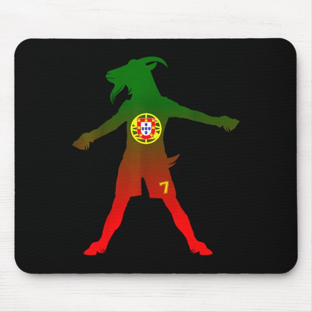 Mousepad Siuuu Real Goat Rtugal Flag Soccer Men Women Kids  (Frente)
