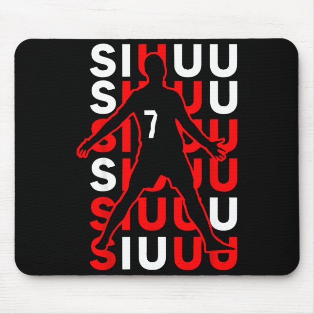 Mousepad Siuuuu Funny Soccer Present For Soccer Lovers Fan  (Frente)
