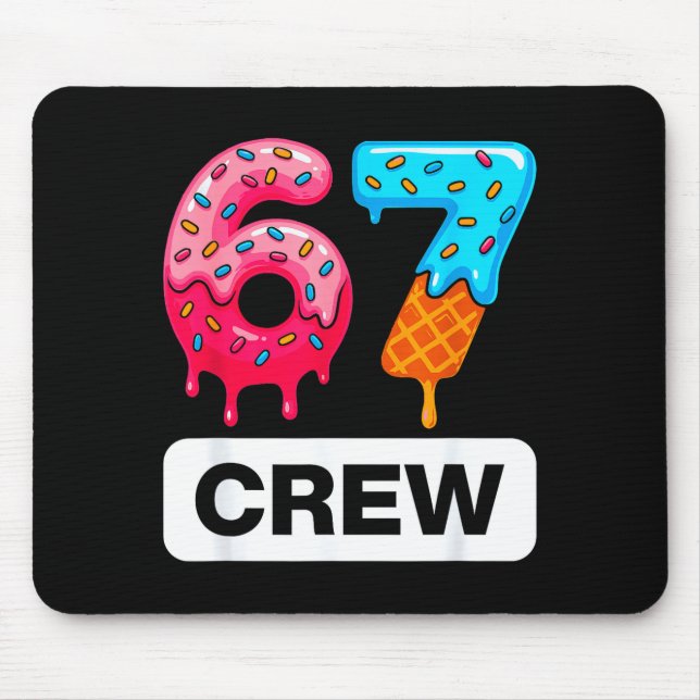 Mousepad Six Seven 67 Birthday Crew Ice Cream Cake Gen Alph (Frente)