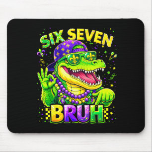Mousepad Six Seven 67 Bruh Mardi Gras Mardigator Jacaré