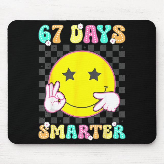 Mousepad Six Seven 67 Days Smarter 100 Days Of School Funny (Frente)