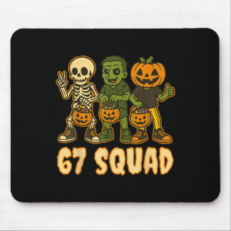 Mousepad Six Seven 67 Squad Skeleton Pumpkin Halloween Boys