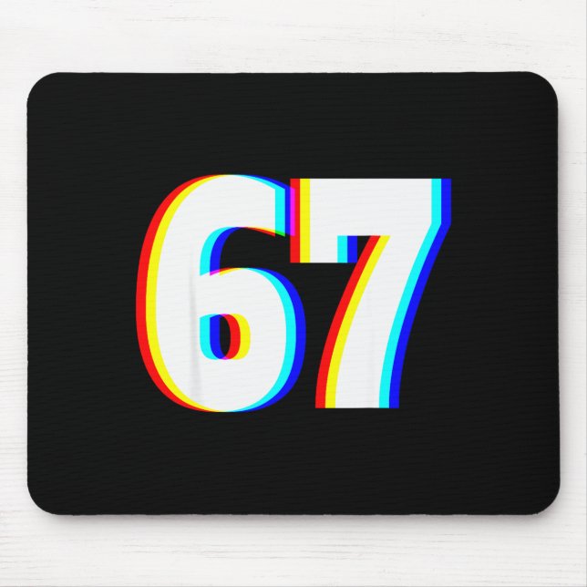 Mousepad Six Seven 6 7 Edm Optical Illusion  (Frente)