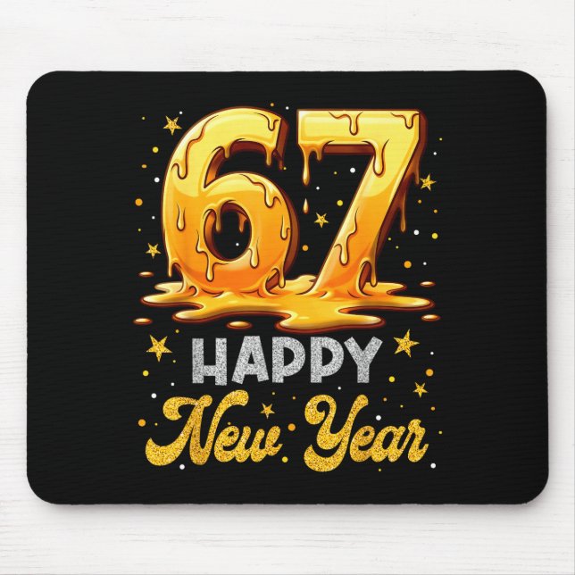 Mousepad Six Seven 6 7 Meme Funny Happy New Year 67 Men Wom (Frente)