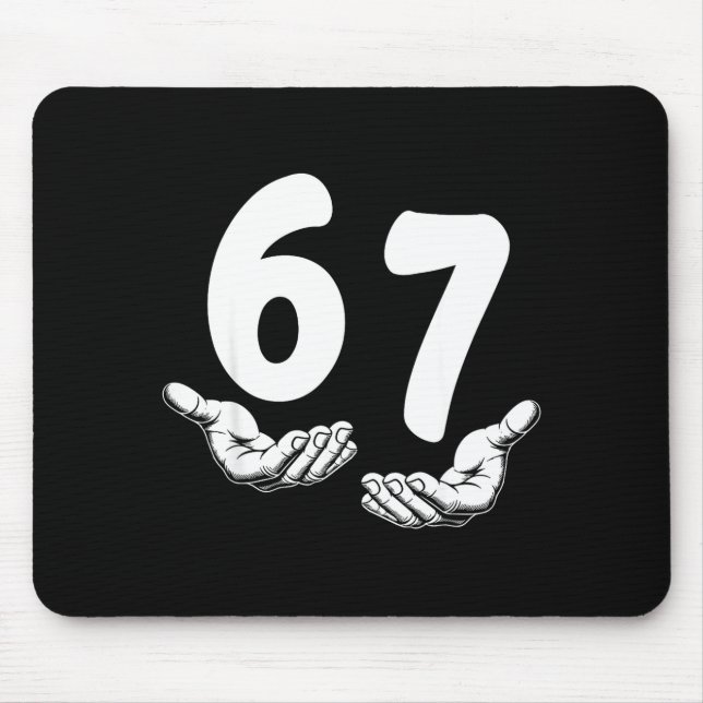 Mousepad Six Seven 6 7 Meme Hands Funny Kids Teen Boys  (Frente)