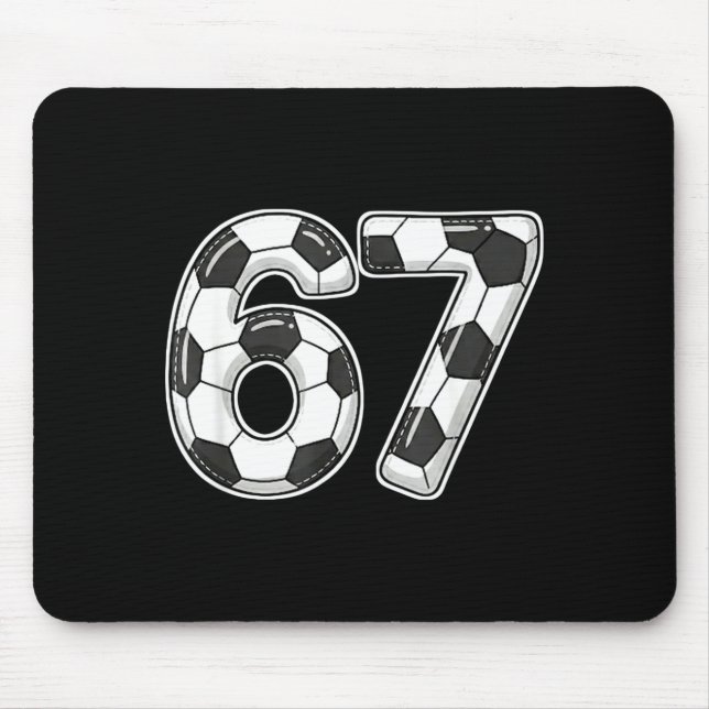 Mousepad Six Seven 6 7 Meme Humor Funny Football Fan Men Wo (Frente)