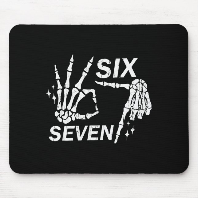 Mousepad Six Seven 6 7, Skeleton Hands, Soky Skull  (Frente)