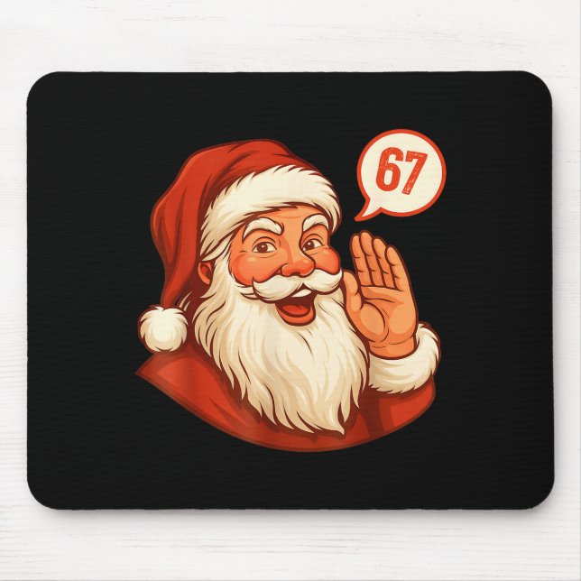 Mousepad Six Seven Christmas 67 Meme Slang Santa Says Xmas  (Frente)