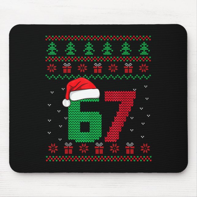 Mousepad Six Seven Christmas 6 7 Ugly Christmas Sweater  (Frente)