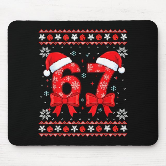 Mousepad Six Seven Christmas 6 7 Ugly Christmas Sweater Boy (Frente)