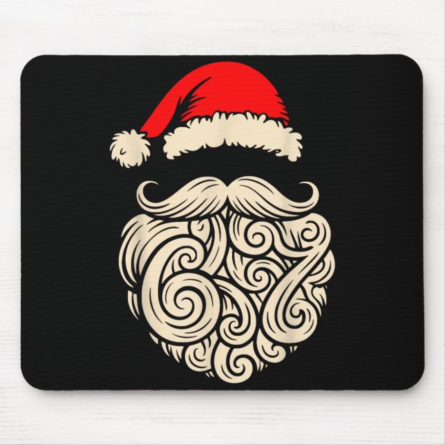 Mousepad Six Seven Christmas Santa Meme 6 7 Holiday Humor D (Frente)