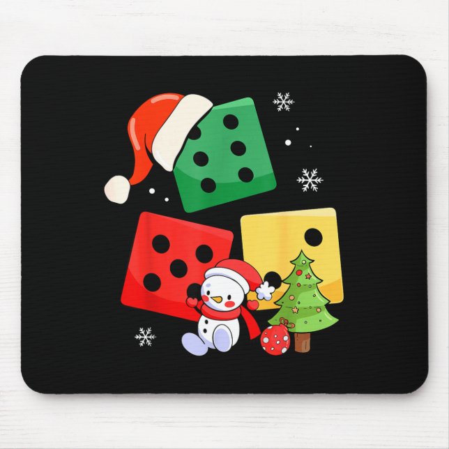 Mousepad Six Seven Christmas Three Dice Santa Hat 67 Meme  (Frente)