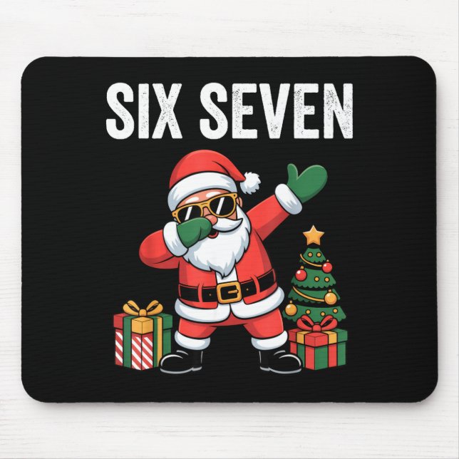 Mousepad Six Seven Funny Santa Christmas 67 Meme  (Frente)