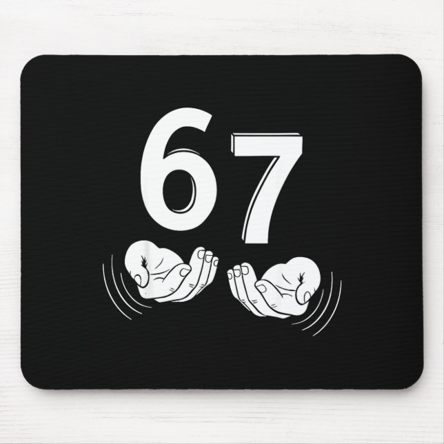 Mousepad Six Seven Hands 6-7 Meme 67 Men Women  (Frente)