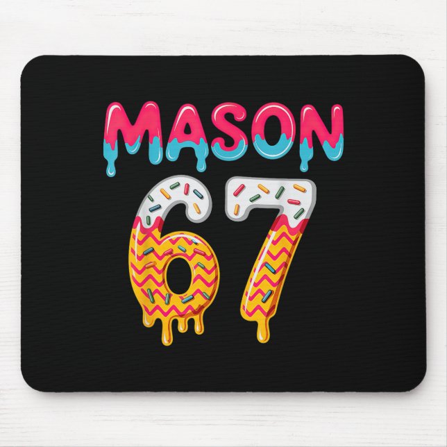 Mousepad Six Seven Ice Cream Drip 67 Mason Meme  (Frente)